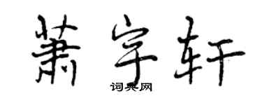 曾庆福萧宇轩行书个性签名怎么写