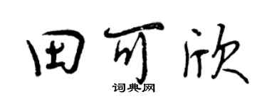 曾庆福田可欣行书个性签名怎么写