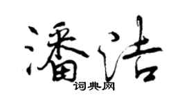 曾庆福潘洁行书个性签名怎么写
