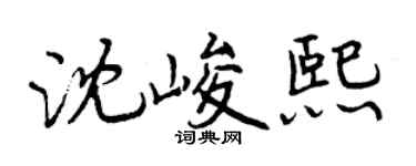 曾庆福沈峻熙行书个性签名怎么写