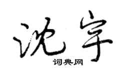曾庆福沈宇行书个性签名怎么写