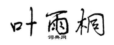 曾庆福叶雨桐行书个性签名怎么写