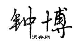 曾庆福钟博行书个性签名怎么写