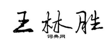曾庆福王林胜行书个性签名怎么写
