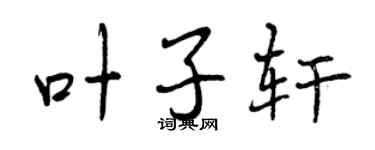 曾庆福叶子轩行书个性签名怎么写