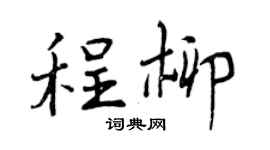 曾庆福程柳行书个性签名怎么写