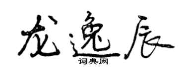 曾庆福龙逸辰行书个性签名怎么写