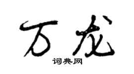 曾庆福万龙行书个性签名怎么写