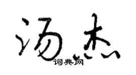 曾庆福汤杰行书个性签名怎么写