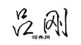 骆恒光吕刚行书个性签名怎么写