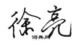 骆恒光徐亮行书个性签名怎么写