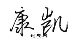 骆恒光康凯行书个性签名怎么写