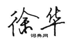 骆恒光徐华行书个性签名怎么写