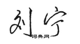 骆恒光刘宁行书个性签名怎么写