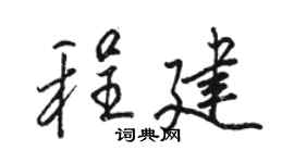 骆恒光程建行书个性签名怎么写