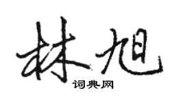 骆恒光林旭行书个性签名怎么写