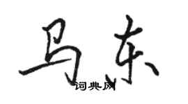 骆恒光马东行书个性签名怎么写