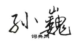 骆恒光孙巍行书个性签名怎么写