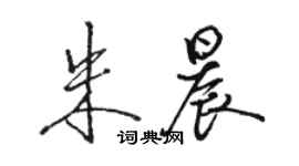 骆恒光朱晨行书个性签名怎么写