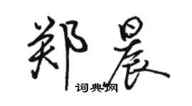 骆恒光郑晨行书个性签名怎么写