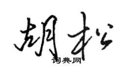 骆恒光胡松行书个性签名怎么写