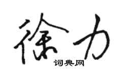 骆恒光徐力行书个性签名怎么写