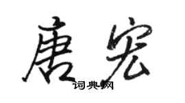 骆恒光唐宏行书个性签名怎么写