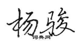 骆恒光杨骏行书个性签名怎么写