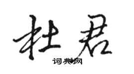 骆恒光杜君行书个性签名怎么写
