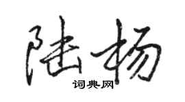 骆恒光陆杨行书个性签名怎么写