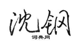 骆恒光沈钢行书个性签名怎么写