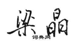 骆恒光梁晶行书个性签名怎么写