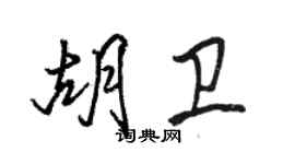 骆恒光胡卫行书个性签名怎么写