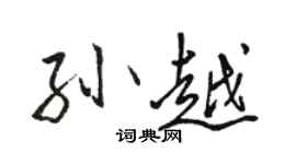 骆恒光孙越行书个性签名怎么写