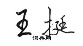骆恒光王挺行书个性签名怎么写