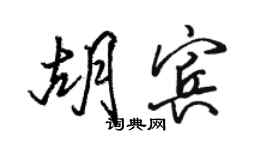 骆恒光胡宾行书个性签名怎么写