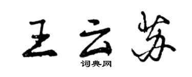 曾庆福王云苏行书个性签名怎么写