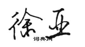 骆恒光徐亚行书个性签名怎么写