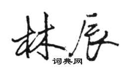 骆恒光林辰行书个性签名怎么写