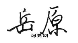 骆恒光岳原行书个性签名怎么写