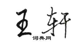 骆恒光王轩行书个性签名怎么写