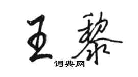 骆恒光王黎行书个性签名怎么写