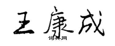 曾庆福王康成行书个性签名怎么写