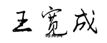 曾庆福王宽成行书个性签名怎么写
