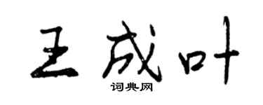 曾庆福王成叶行书个性签名怎么写