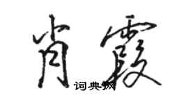 骆恒光肖霞行书个性签名怎么写