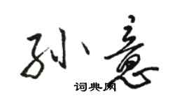 骆恒光孙意行书个性签名怎么写