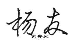 骆恒光杨友行书个性签名怎么写
