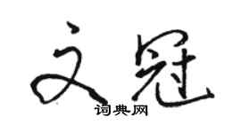 骆恒光文冠行书个性签名怎么写
