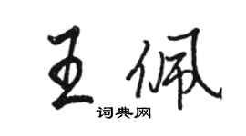 骆恒光王佩行书个性签名怎么写